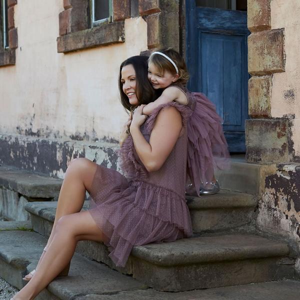 Sophie S/S Lace Bodice Tutu Dress Truffle