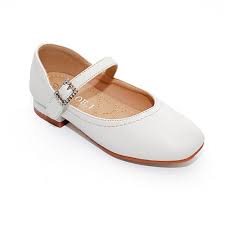 Chloe.P Flat Mary Jane Formal Girls Shoes Ivory