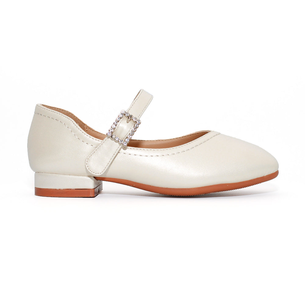 Chloe.P Flat Mary Jane Formal Girls Shoes Ivory