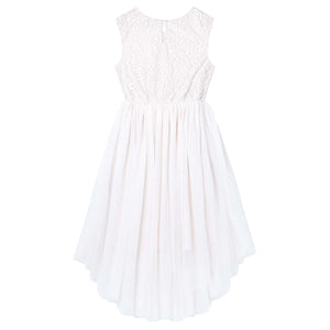 Delilah Short Sleeve Lace Dress Ivory