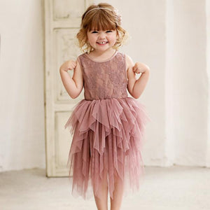 Sophie S/S Lace Bodice Tutu Dress Truffle