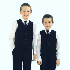Lito 4 piece Vest Set | Black & White | 8-16 Yrs