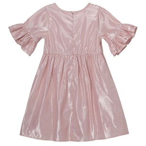 Lined Lurex Dress Metallic Pink
