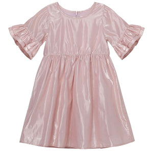 Lined Lurex Dress Metallic Pink