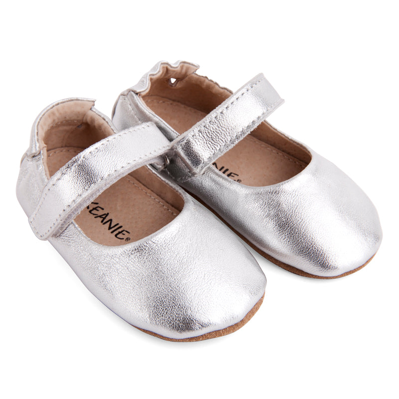 Pre-walker Leather Lady Jane Shoes Silver