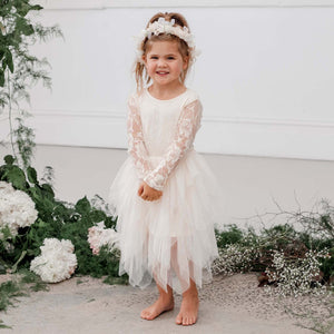 Sophie Long Sleeve Lace Bodice Tutu Dress Ivory