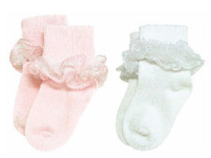 Dress Socks 2pk Pink/White