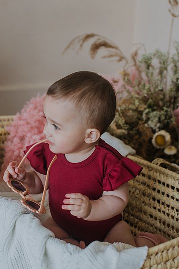 Ruffle Bodysuit - Wild Berry