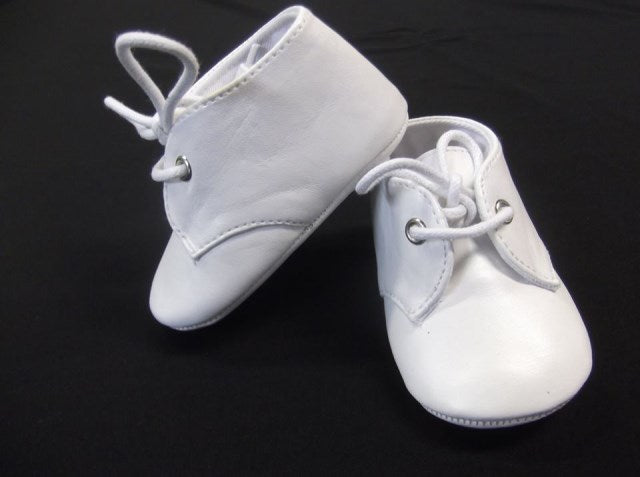 White PU Lace Up Booties