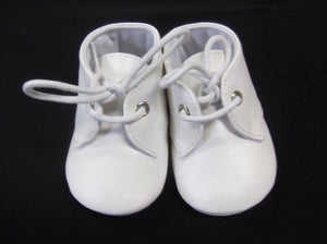 White PU Lace Up Booties