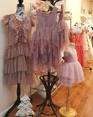 Sophie S/S Lace Bodice Tutu Dress Truffle