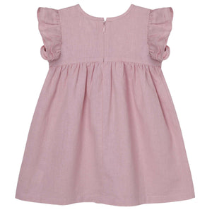 Frill Sleeve Dress Dusty Pink