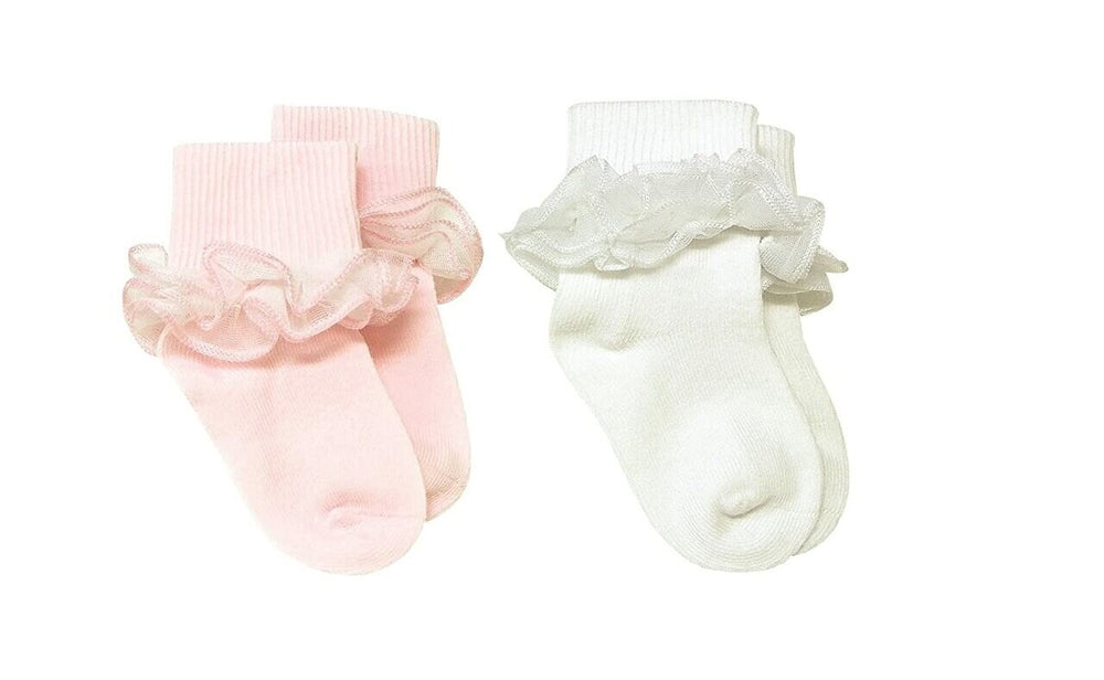 Dress Socks 2pk Pink/White