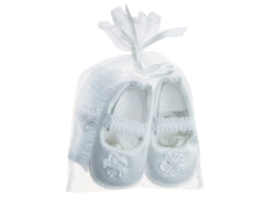 Occasion Satin Shoe/Headband Gift Set White