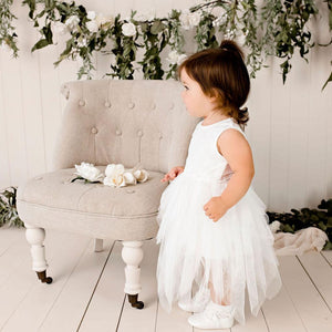 Sophie Short Sleeve Lace Bodice Tutu Dress Ivory