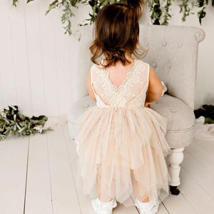 Sophie Lace Bodice Tutu Dress Beige