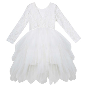 Sophie Long Sleeve Lace Bodice Tutu Dress Ivory